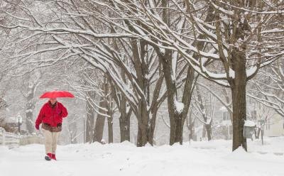 A snow storm hits Deerfield, Massachusetts. A snow storm hits Deerfield, Massachusetts.