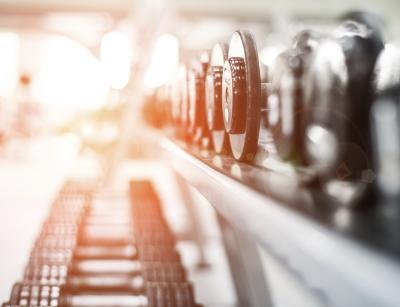 Row of dumbbells