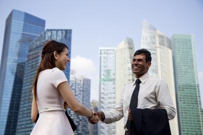 Executives in singapore often sign contracts.