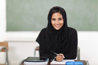 Young arabic woman wearing a scarf