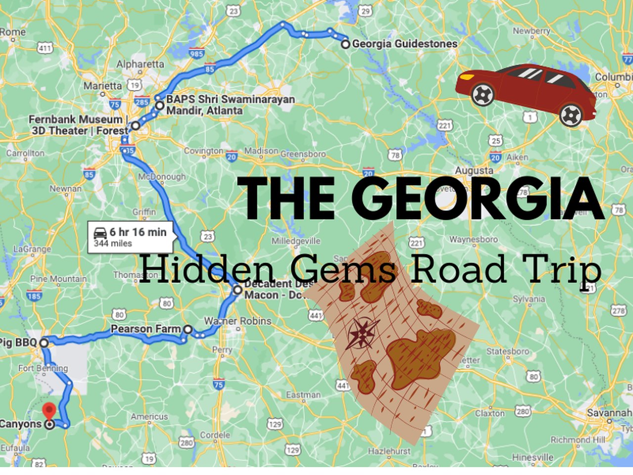 georgia tour map