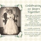 Ideas for a 50th Wedding Anniversary Invitation
