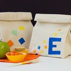 DIY Potato-Stamped Reusable Lunch Sacks