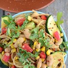 Gluten Free Spicy White Bean and Zucchini Spaghetti