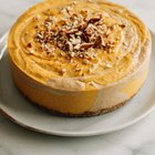 Raw Pumpkin Swirl Cheesecake