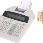 Cómo colocar un rollo de papel en una calculadora con impresora