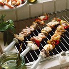 Marinating Grilled Shrimp and Pineapple Skewers