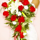 How to Make a Bridal Cascading Bouquet With Fake Flowers
