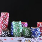 What do the colours on poker chips represent?