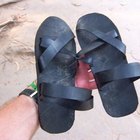 Quick fix for broken thong sandals.