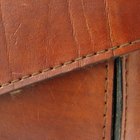Worn brown leather