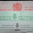 Birth, marriage and death certificates