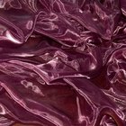 Shreds of purple fabric