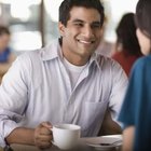 Asian woman smiling at boyfriend