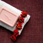 handmade soap with flowers