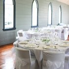 Arranged table at banquet hall