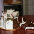 Wedding cake with plates