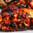 Grilled chicken fillets in a spicy marinade