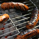 Smoked sausages frying oven