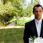 Groom Proposing a toast at a Wedding Reception Held in a Garden