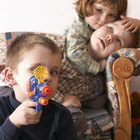 Boy playing with blocks