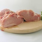Raw pork loin, close-up