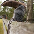 Woman wearing high heeled boots