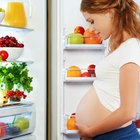 Pregnant woman drinking tea