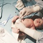 Baby in doctor's office for medical checkup