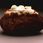Baked Potato Stuffed with Cheese and Onions.
