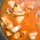Wholesome chicken soup stew