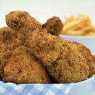 Close-up of a plate of fried chicken wings