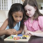 Girl playing with toys