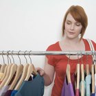 Woman shopping for organic clothing