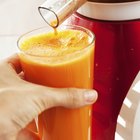 two glasses of fresh carrot juice