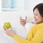 Pregnant woman eating