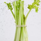 Close-up of spring onions in a supermarket