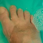 Foot of woman in bathtub