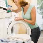 Young woman doing laundry