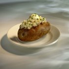 Baked Potato Stuffed with Cheese and Onions.