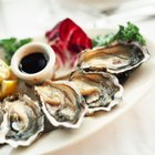 Close-up of oysters in a market in Barcelona