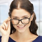 Woman trying on glasses