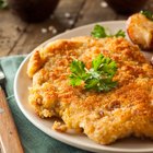 Schnitzel with salad and rice, detail