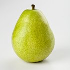 Close-up of a pear on a plate