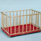 Portrait of a peaceful baby sleeping in his cradle at home