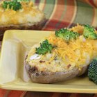 potatoes on a wooden board