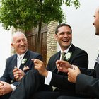Groom Proposing a toast at a Wedding Reception Held in a Garden