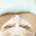 Woman resting in facial mask