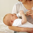 Baby eating with spoon