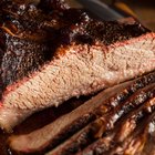 barbecue beef brisket with copy space